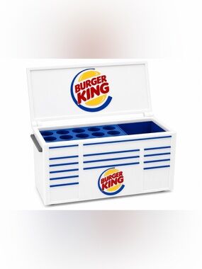 Burger King Mini Toolbox Pen And Trinket Holder Desk Top Organizer